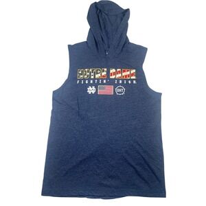 Notre Dame Fighting Irish Sleeveless Hoodie Men's L NCAA College